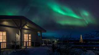 Northern Lights at Hotel Grimsborgir in Iceland