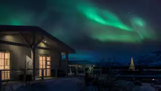 Northern Lights at Hotel Grimsborgir in Iceland