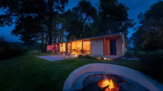 Cynefin Retreats | The fire pit and terrace