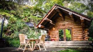Best self-catering in the UK: Wood Cabin, Lake District in the sunshine