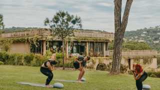 A yoga class at Lily of the Valley