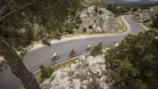 Building leg muscles cycling through Provence