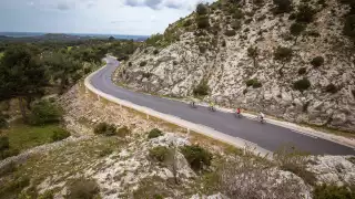 Building leg muscles cycling through Provence