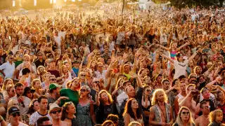 A crowd at Wilderness festival