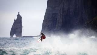Cold water surfing in the Faroe Islands