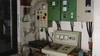 An abandoned chairlift operations centre in Gaver, Italy