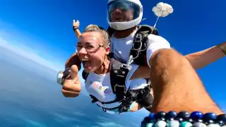 Sky diving at Ifuru Island Maldives