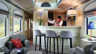 The bar on the Belmond Andean Explorer