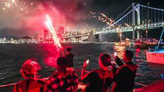 Fireworks seen on the Contiki K-Wave tour of South Korea