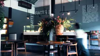 The dining room at Locavore restaurant