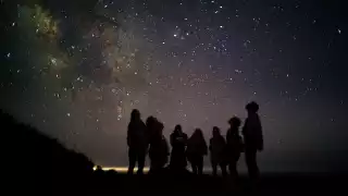 The starry sky in Formentera at night