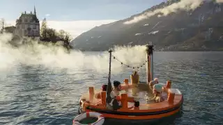 Hot tub in Lake Brienz