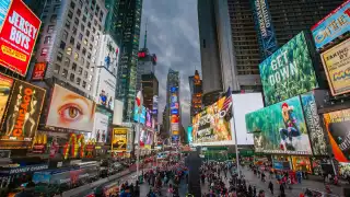 Vibrant Times Square in NYC