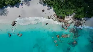 A pristine beach in the Seychelles