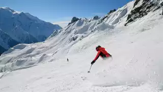 Powder skiing in Chamonix