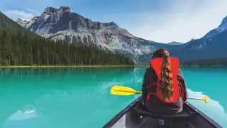 Canoe on Canada's Emerald Lake