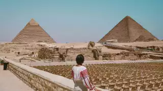 The pyramids at Giza