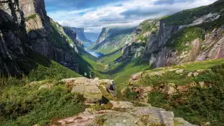 West Brook Pond Fjord in eastern Newfoundland