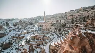 Argos in Cappadocia in winter