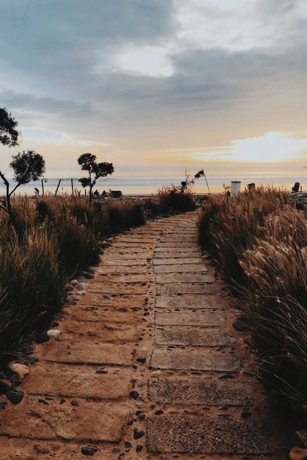 The path to the beach at Paradis Plage, Agadir, Morocco