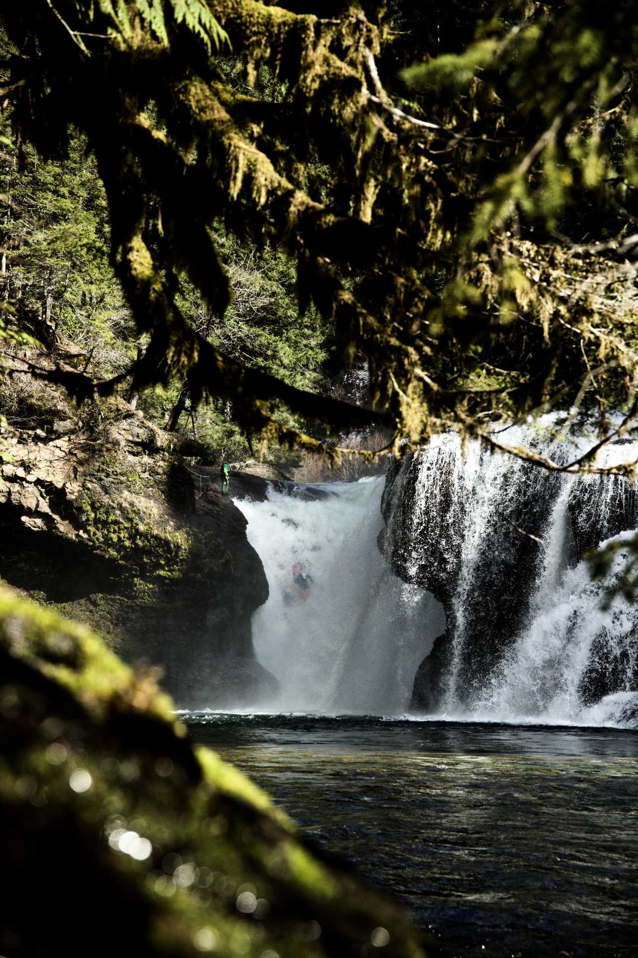 Will Lyons kayaks down a Waterfall in the Pacific Northwest