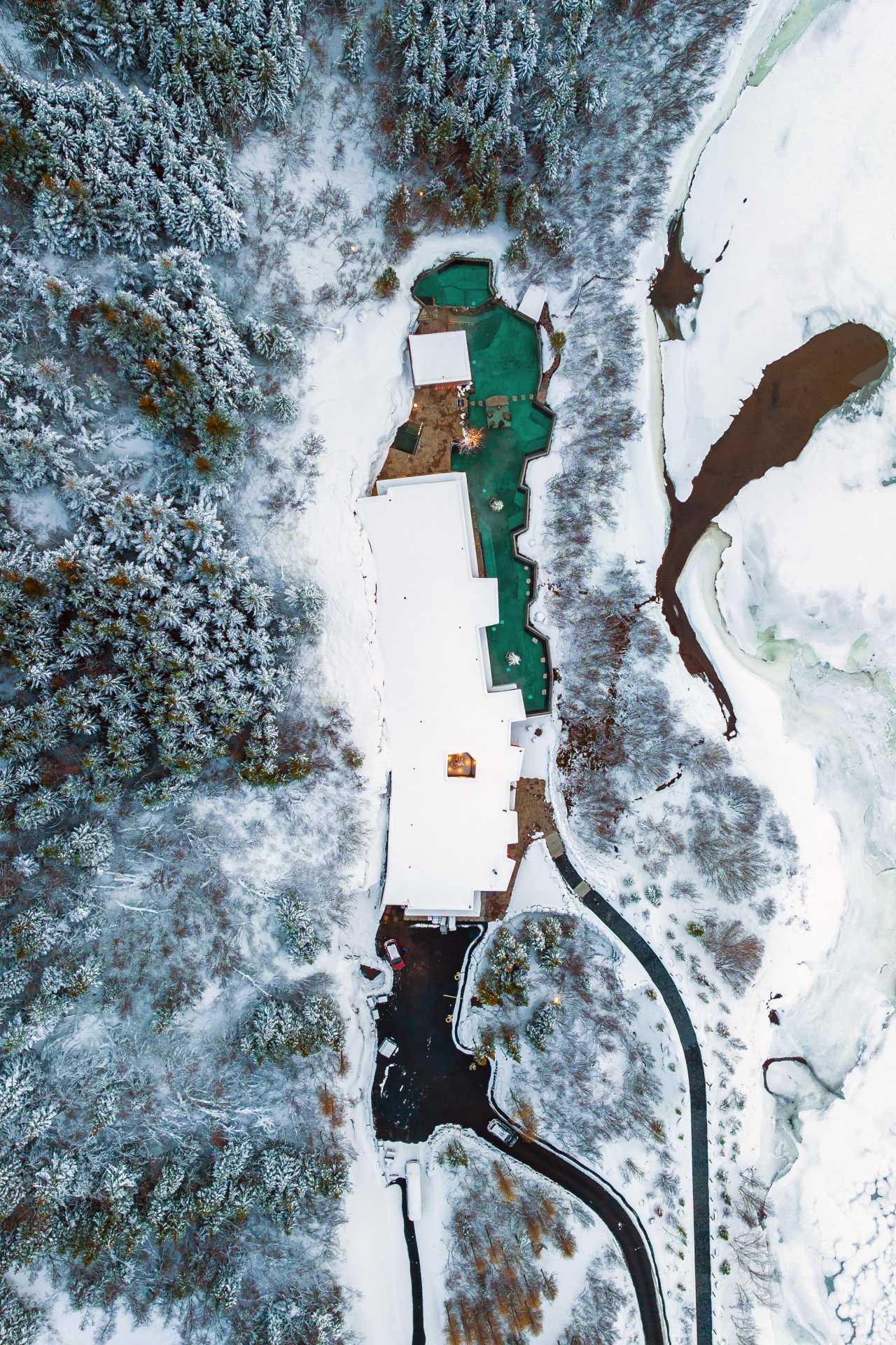 Views of the recently opened Forest Lagoon taken from above