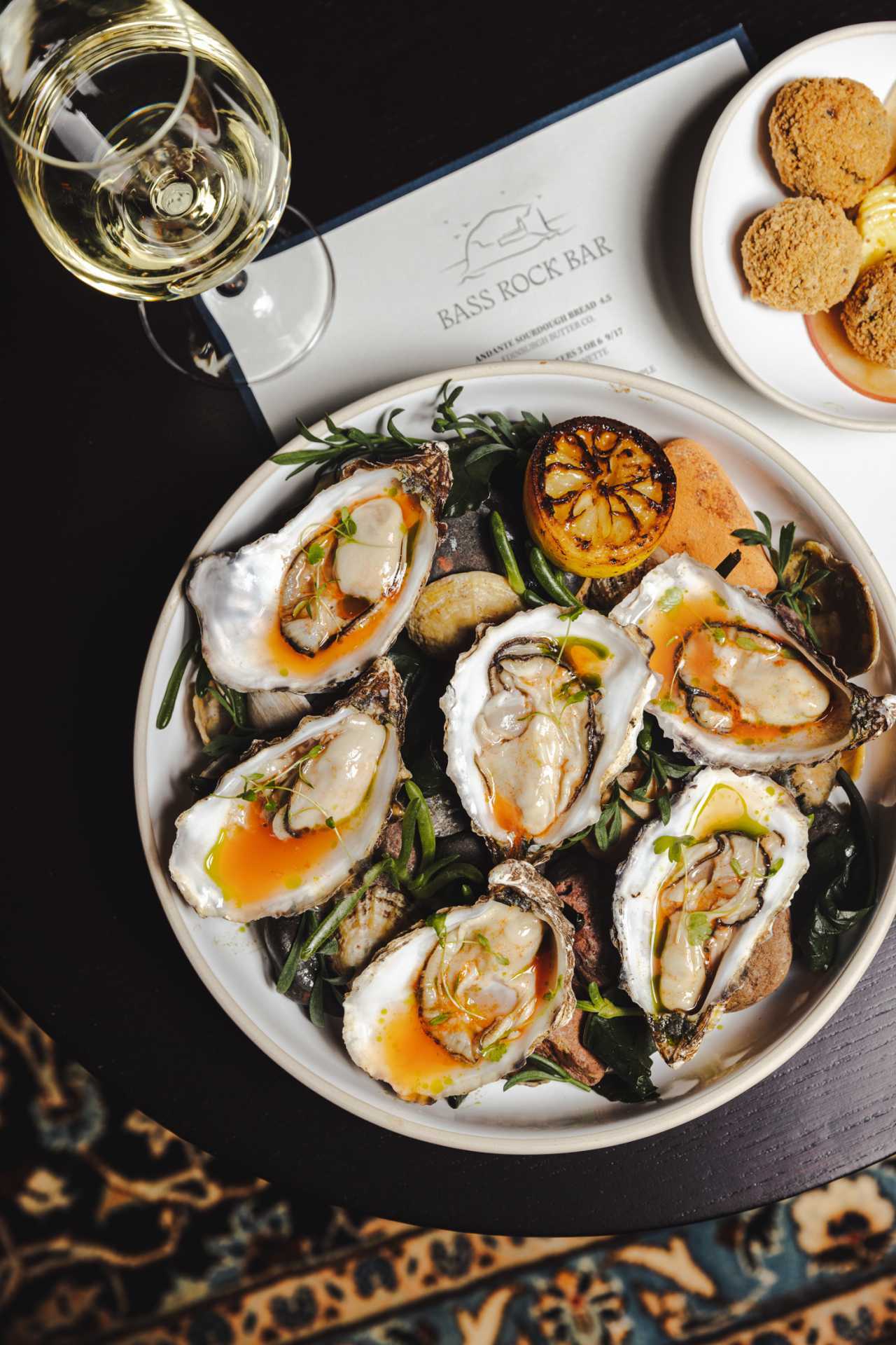 Scottish oysters served at Bass Rock Bar
