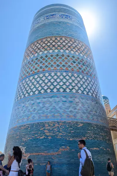 Kaltaminor is one of the most celebrated minarets in the small city of Khiva