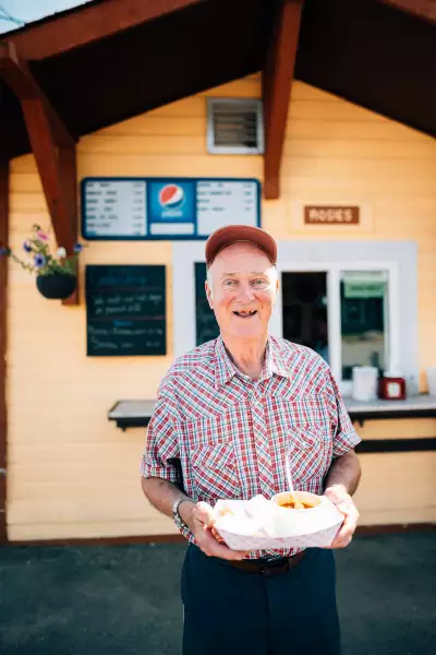 Rosie&rsquo;s Hot Dog Stand in Eastport, a local favourite serving classic hot dogs and simple comfort food in Maine&rsquo;s far east
