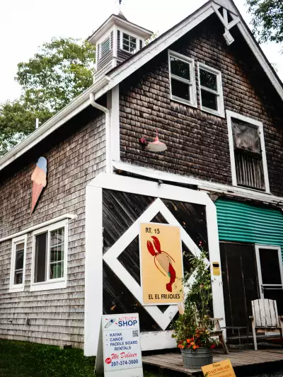 El Frijoles is a staple of the Blue Hill Peninsula, serving burritos, tacos, empanadas and other Mexican-inspired favourites from its rustic roadside home