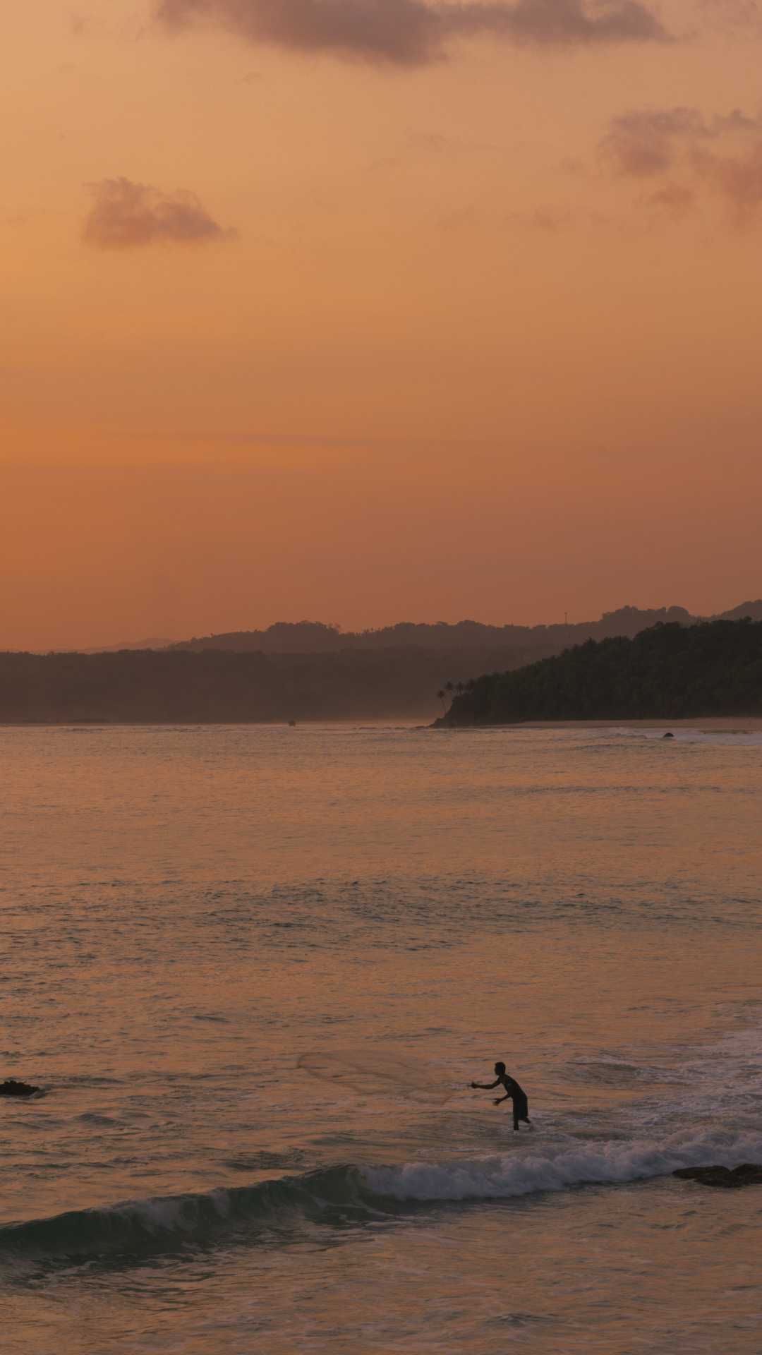 Nihiwatu beach at sunset