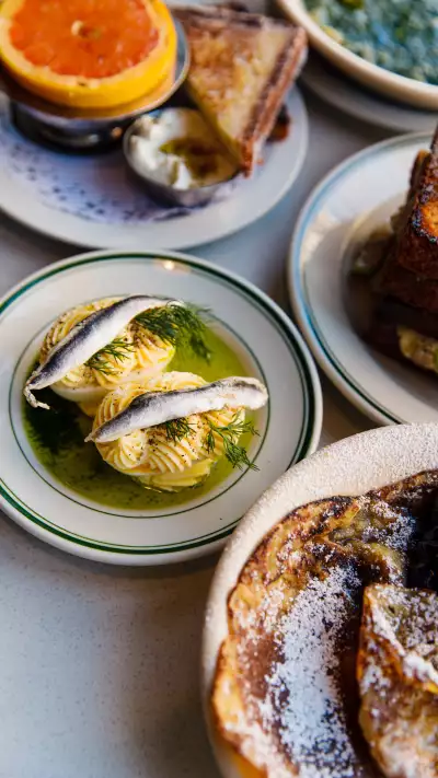 Devilled eggs with dill at Agi&rsquo;s Counter