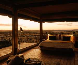 Bedroom at Habitas Namibia