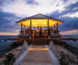 Overwater bar at Sandals