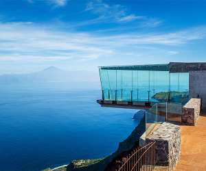 Viewing platform at Mirador de Abrante in Agulo on La Gomera, Canary Islands