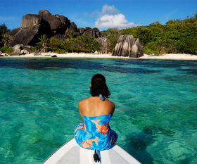 Sailing in the Seychelles islands