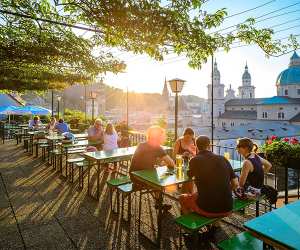 Beer garden in Salzburg