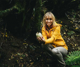 Michaela Strachan saving the kiwi in New Zealand.