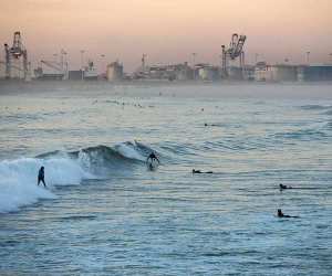 Surfing in Porto, Portugal