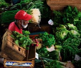 A veg delivery in Port Louis, Mauritius. Mike Robinson / Alamy Stock Photo