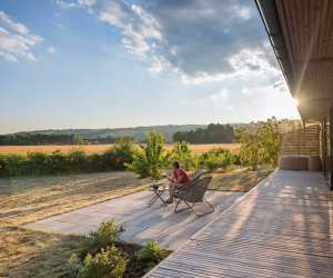 Self-catering accommodation: Morning view at Cynefin Retreats, Wales