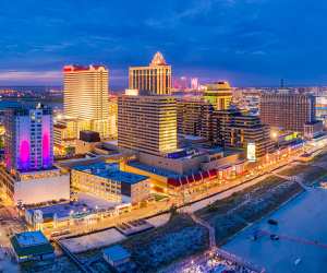 The famous boardwalk of Atlantic City