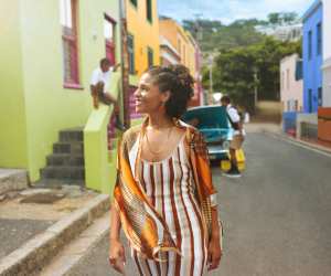 Strolling through Bo Kaap in Cape Town