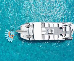 Balearic bliss board Ibiza Boat Club