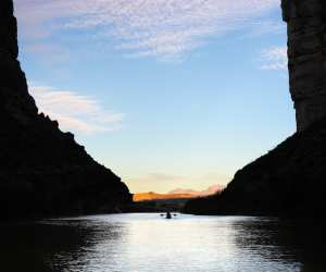 Exiting Santa Elena Canyon in Big Bend, Texas