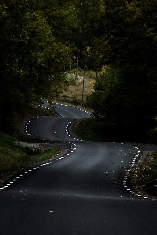 Curving road in West Sweden's Dalsland Curving road in West Sweden's Dalsland