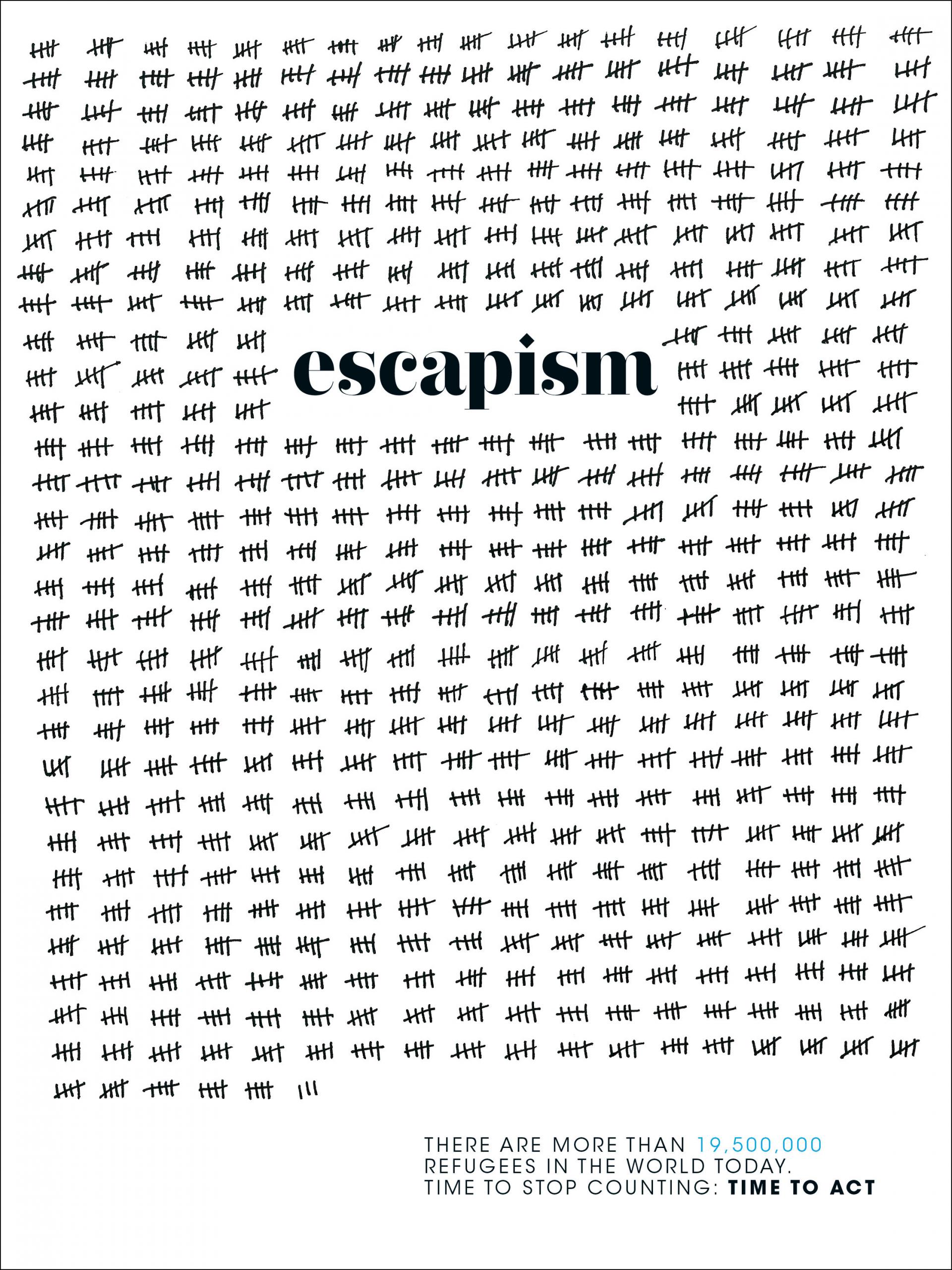 The cover of Escapism 25, dedicated to the global refugee crisis
