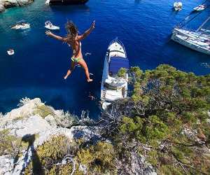 Cliff diving, Croatia