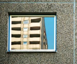 Reflected tower block in Berlin