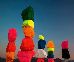 Seven Magic Mountains artwork near Las Vegas